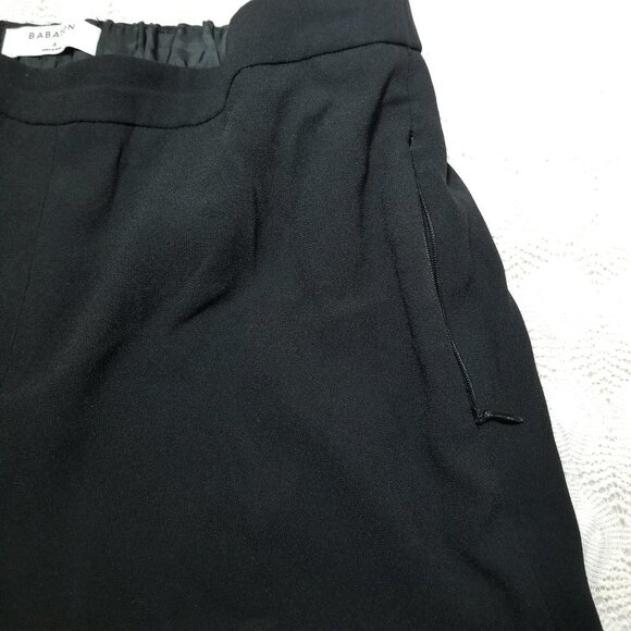 Babaton Frederick Pant Slim-leg trouser black sz 6 high rise pull on elastic - Picture 7 of 9